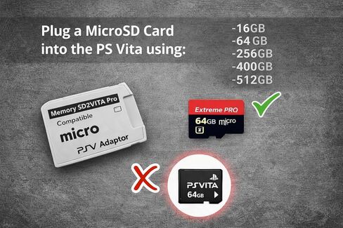 محول بطاقة الذاكرة SD2Vita 5.0 PS Vita Micro SD، محول Micro SD لنظام PSV 1000/2000 3.60 HENkaku Enso، DQ053 in Kuwait