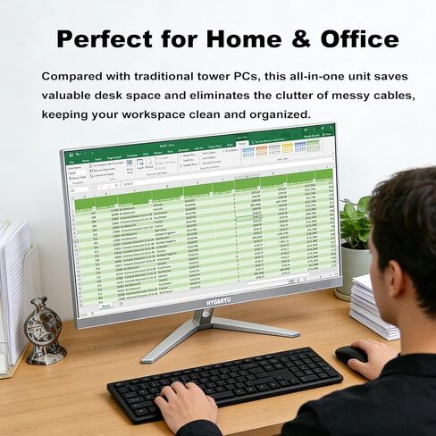 23.8-Inch Fhd All-in-One Desktop Compute,Core i5, 16GB DDR RAM,512GB PCIe SSD,1920x1080 FHD Display, WiFi, Bluetooth,Mouse and Keyboard Include,with 1-Year Warrant in Saudi Arabia
