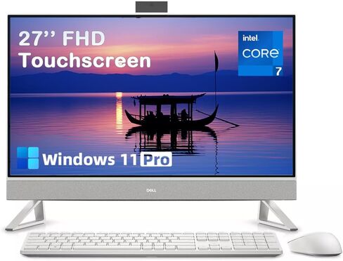 كمبيوتر مكتبي Dell 27 الكل في واحد، Core 7 150U (يصل إلى 5.5 جيجا هرتز)، شاشة لمس FHD IPS 27 بوصة، Windows 11 Pro، 32 جيجا DDR5، 1 تيرابايت SSD، لوحة مفاتيح وماوس لاسلكيين، NVIDIA GeForce MX570A GDDR6، Wi-Fi 6E in Kuwait