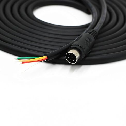 Mini-6P Cable, PS/2 Male MD6 to Bare Wire End DIY , 6-Core Full Connection Shielded Connector Adapter Cable for PS/2 Keyboard Mouse, PLC, Barcode Scanner, Industrial Automation Equipment (3.28ft/1m) in Saudi Arabia