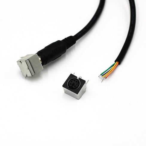 Mini-6P Cable, PS/2 Male MD6 to Bare Wire End DIY , 6-Core Full Connection Shielded Connector Adapter Cable for PS/2 Keyboard Mouse, PLC, Barcode Scanner, Industrial Automation Equipment (3.28ft/1m) in Saudi Arabia
