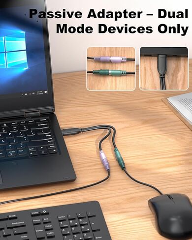 محول PS2 إلى USB، كابل USB ذكر إلى ثنائي PS/2 (Mini-DIN 6-pin) أنثى للوحة المفاتيح والماوس، محول USB سلبي إلى PS2 لأجهزة الكمبيوتر المحمول in Kuwait