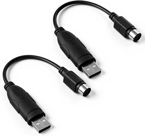 2 قطعة USB إلى PS/2 محول كابل محول 7.3 بوصة PS/2 أنثى إلى USB ذكر محول لسطح المكتب الكمبيوتر المحمول الماوس PS 2 أنثى لوحة المفاتيح ماوس واجهة toUSB2.0 ذكر محول موصل الحبل in Kuwait