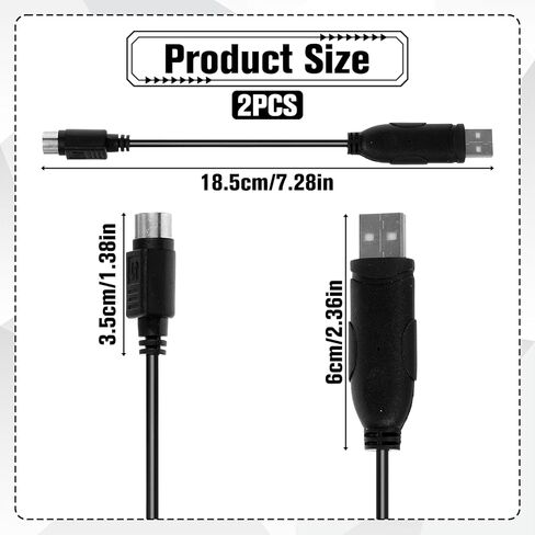 2 قطعة USB إلى PS/2 محول كابل محول 7.3 بوصة PS/2 أنثى إلى USB ذكر محول لسطح المكتب الكمبيوتر المحمول الماوس PS 2 أنثى لوحة المفاتيح ماوس واجهة toUSB2.0 ذكر محول موصل الحبل in Kuwait