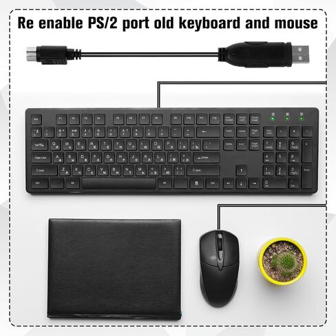 2 قطعة USB إلى PS/2 محول كابل محول 7.3 بوصة PS/2 أنثى إلى USB ذكر محول لسطح المكتب الكمبيوتر المحمول الماوس PS 2 أنثى لوحة المفاتيح ماوس واجهة toUSB2.0 ذكر محول موصل الحبل in Kuwait