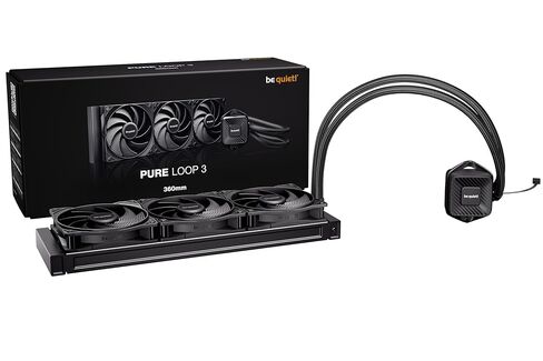 Be Quiet BW029US 360 مم Pure Loop 3 مبرد سائل لوحدة المعالجة المركزية باللون الأسود لأنظمة زيادة سرعة التشغيل بشكل كبير و3X Pure Wings 3 PWM مروحة عالية السرعة in Kuwait