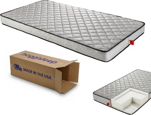 7 Inch Semi Truck Mattress - 36x80, Quality Foam Mattress, Narrow Twin Size, Medium Firm Feel, DOT Compliant Non Woven, Certified Only Safe Foams, Easy Bed in a Box Mattress Made in USA in Saudi Arabia