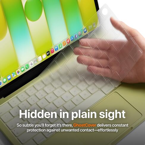 واقي غطاء لوحة المفاتيح الأصلي فائق النحافة من GhostCover، متوافق مع 2026 MacBook Neo 13 بوصة A3404 (Touch ID)، تصميم US ANSI، شفاف in Kuwait