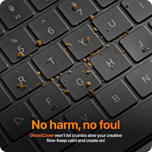 واقي غطاء لوحة المفاتيح الأصلي فائق النحافة من GhostCover، متوافق مع 2026 MacBook Neo 13 بوصة A3404 (Touch ID)، تصميم US ANSI، شفاف in Kuwait
