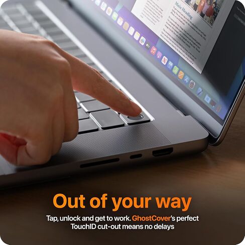واقي غطاء لوحة المفاتيح الأصلي فائق النحافة من GhostCover، متوافق مع 2026 MacBook Neo 13 بوصة A3404 (Touch ID)، تصميم US ANSI، شفاف in Kuwait