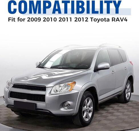 مجموعة المصابيح الأمامية متوافقة مع زوج استبدال المصابيح الأمامية Toyota RAV4 2009-2012 باللون الأسود من اليسار واليمين in Saudi Arabia