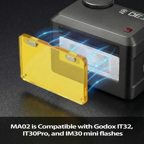 مجموعة الملحقات المغناطيسية Godox MA02 - متوافقة مع Godox IT32 IT30Pro IM30 Flash | مجموعة مرشحات الألوان المغناطيسية فلاش مع حقيبة تخزين شفافة in Kuwait