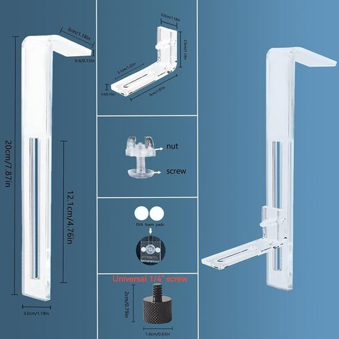 Webcam Mount for Monitor, 1/4" Screw - Universal Clip-On Holder for Logitech Brio, OBSBOT, Nexigo Webcams，Microsoft, New upgrade, width 3CM ，supports monitors 13-35 inches (0.2-0.98 inches thick) in Kuwait