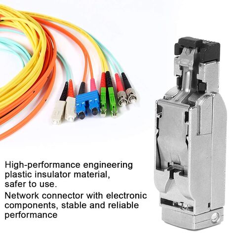 Fafeicy Industrial RJ45 Cat 5e قابس معدني، محول كابل إيثرنت 4 دبابيس مع غطاء من سبائك الزنك للاتصالات الصناعية PROFINET، موصل سبائك النحاس لـ in Kuwait