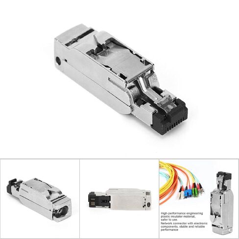 Fafeicy Industrial RJ45 Cat 5e قابس معدني، محول كابل إيثرنت 4 دبابيس مع غطاء من سبائك الزنك للاتصالات الصناعية PROFINET، موصل سبائك النحاس لـ in Kuwait