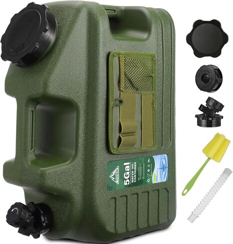 5 Gallon Water Jug, Camping Water Container, BPA Free Portable Water Dispenser with Spigot, Leak-Proof Large Camping Water Jug for Emergency Storage,Outdoor,Hiking in Saudi Arabia