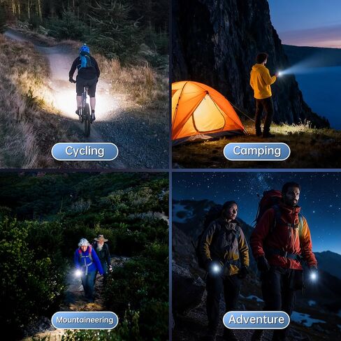 TrixHub Rechargeable LED Flashlights High Lumens 2Pack, Super Bright Zoomable Handheld Flash Light with LCD Digital Display, Powerful Emergency Linternas, Waterproof, Long Lasting, for Hiking Camping in Saudi Arabia