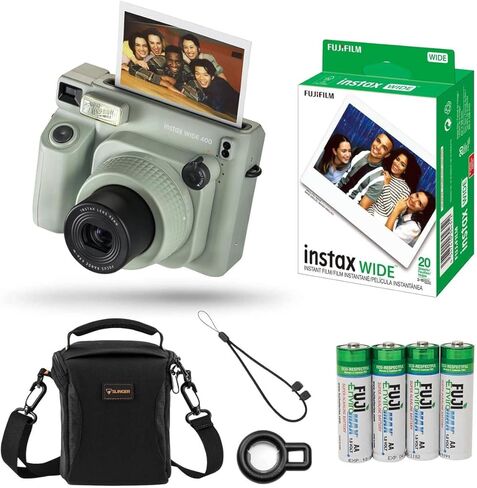 Fujifilm Instax Wide 400 Camera (Sage Green) مع Instax Wide Films (40 ورقة) in Kuwait
