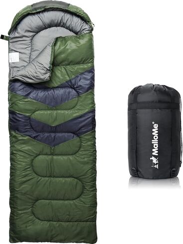MalloMe Sleeping Bags for Adults Cold Weather & Warm - Backpacking Camping Sleeping Bag for Kids 10-12, Girls, Boys - Lightweight Compact Camping Essentials Gear Accessories Hiking Sleep Must Haves in Saudi Arabia