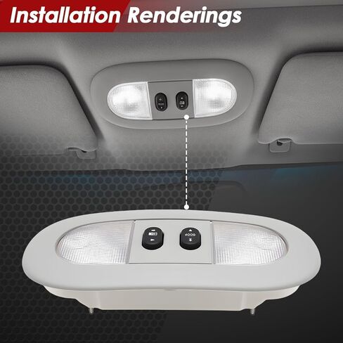 Overhead Console with Dome Map Light & Sunroof Switch Compatible with F Series 150 2004-2008 Mark LT 2006-2008 7L3Z-18519A70-BA 7L3Z-18519A70-BC Beige in Saudi Arabia