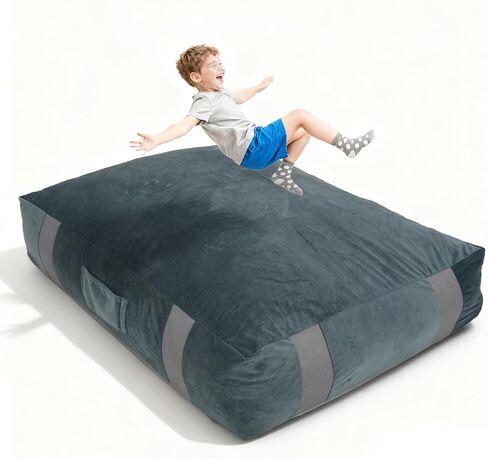 Sensory Pad, 5'x5', 4'x3' Pads for Kids with Extra EPE Mat for Enhanced Crash Safety, Soft Foam Blocks with Washable Cover, Sensory Mat for Autistic Children, Toddlers, Gymnastics & Therapy in Saudi Arabia