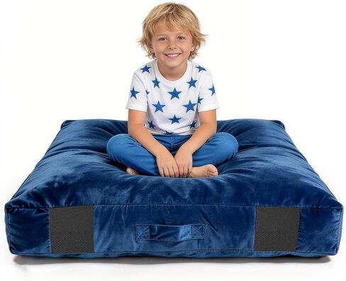 Crash Pads for Kids Sensory, Climbing Crash Pads, Crash Mat Sensory Room Play Equipment, Soft Foam Landing Zone, Luxe Velour, Cover Washable in Saudi Arabia