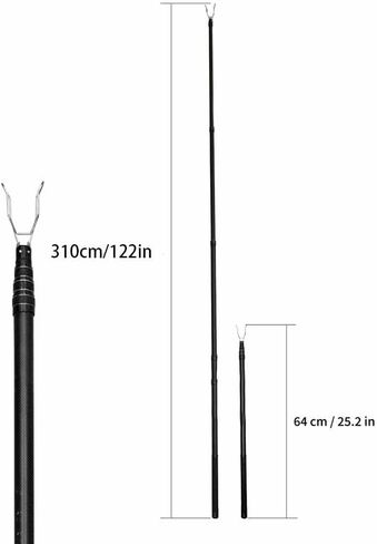عصا كليب أب روك Quickdraws Carabiners تسلق الملحقات أداة الوصول خفيفة الوزن قابلة للتمديد (122 بوصة) أداة مشبك عصا قابلة للتعديل للتسلق الرياضي وقص الترباس in Kuwait