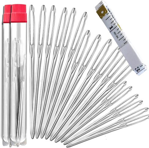 ORRDICE Large-Eye Blunt Needles, Stainless Steel Yarn Knitting Needles, Sewing Needles, Crafting Knitting Weaving Stringing Needles, Perfect for Finishing Off Crochet Projects(9 Pieces) in Kuwait