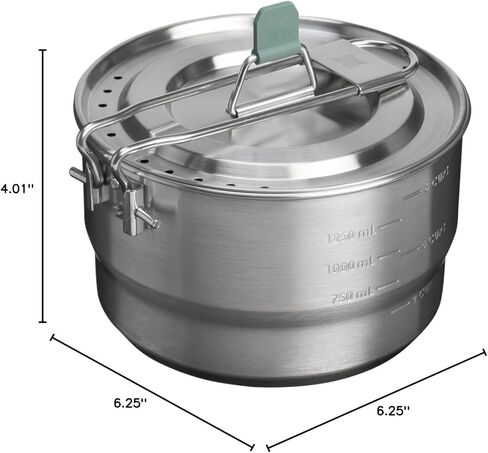 ستانلي وايلد فير جو Nesting Kettle Cookset 1.0 لتر SS Shale in Kuwait