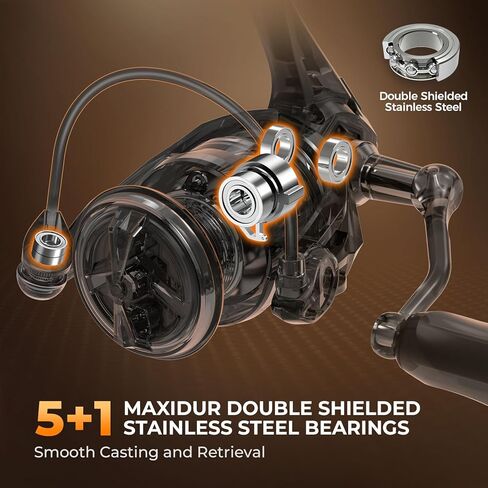 KastKing Lethal Blaze Spinning Fishing Reel, 17.6LBs Max Drag, 5.2:1 Gear Ratio, Ultra-Smooth Freshwater & Inshore Spinning Reel, CNC Aluminum Spool, Ideal for Bass & Trout Fishing in Saudi Arabia