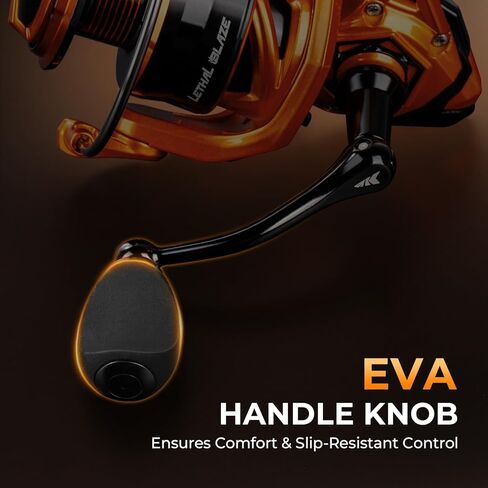 KastKing Lethal Blaze Spinning Fishing Reel, 17.6LBs Max Drag, 5.2:1 Gear Ratio, Ultra-Smooth Freshwater & Inshore Spinning Reel, CNC Aluminum Spool, Ideal for Bass & Trout Fishing in Saudi Arabia