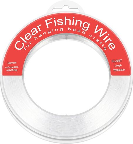 KLASIT Fishing Line 788FT,Invisible Monofilament Fishing Wire,Supports 43 Pounds Strong Nylon Invisible Thread for Hanging Decorations,Balloon Garland,Crafts,Picture Display in Saudi Arabia