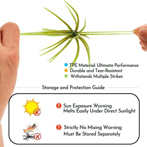 fonmang 20pcs مخلوق الطعم النرد الطعوم لصيد الأسماك باس، السحر النرد غامض الصيد السحر مع الساقين المطاطية، البلاستيك الناعم إغراء الصيد Tumbleweed للمياه العذبة in Kuwait