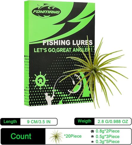fonmang 20pcs مخلوق الطعم النرد الطعوم لصيد الأسماك باس، السحر النرد غامض الصيد السحر مع الساقين المطاطية، البلاستيك الناعم إغراء الصيد Tumbleweed للمياه العذبة in Kuwait