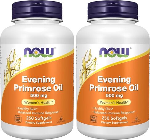 NOW Supplements, Evening Primrose Oil 500 mg with Naturally Occurring GLA (Gamma-Linolenic Acid), 100 Softgels in Saudi Arabia