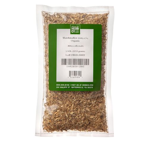 Monterey Bay Herb Co. Organic Marshmallow Root | Mix in Tea Blends | Mortification Root, Hack Root, Sweet Weed | Cut & Sifted 1/4lb bag in Saudi Arabia