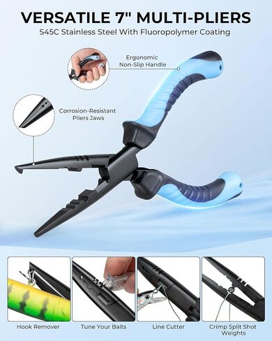 مجموعة أدوات وحقيبة أدوات صيد السمك من Calamus GearMaster، صندوق أدوات 3500 ومعدات صيد مع طُعم صيد الأسماك، وكماشة صيد السمك، ومقص صيد السمك، ومقبض الشفاه، وأداة أحمق in Kuwait