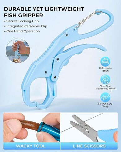 مجموعة أدوات وحقيبة أدوات صيد السمك من Calamus GearMaster، صندوق أدوات 3500 ومعدات صيد مع طُعم صيد الأسماك، وكماشة صيد السمك، ومقص صيد السمك، ومقبض الشفاه، وأداة أحمق in Kuwait
