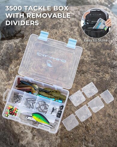 مجموعة أدوات وحقيبة أدوات صيد السمك من Calamus GearMaster، صندوق أدوات 3500 ومعدات صيد مع طُعم صيد الأسماك، وكماشة صيد السمك، ومقص صيد السمك، ومقبض الشفاه، وأداة أحمق in Kuwait