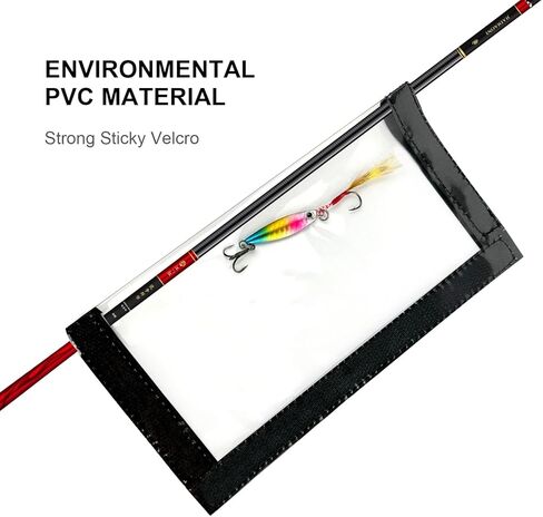 4 قطع من أغلفة طُعم الصيد، أغطية طُعم PVC متينة وشفافة للحفاظ على الخطافات آمنة، أغطية خطافات الصيد لتخزين الطعم بسهولة، خطاف وحلقة مفتوحة ومغلقة (متوسط ​​(7 بوصة × 3.9 بوصة)) in Kuwait