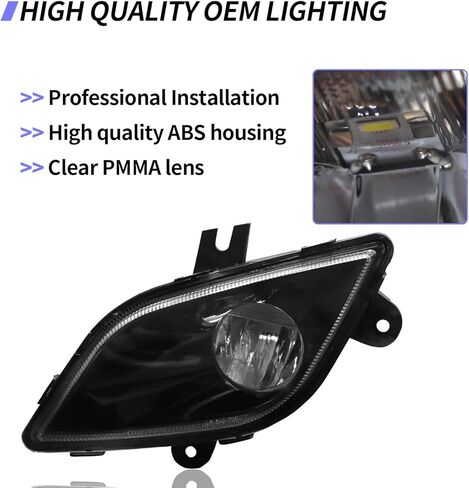 مصابيح الضباب LED تناسب 2018 2019 2020 2021 2022 2023 2024 مصابيح الضباب من شركة Freightliner Cascadia، جهاز عرض LED من الكروم للسائق الأيسر والجانب الأيمن للركاب، استبدال زوج A6603653003 A6603653002 in Saudi Arabia