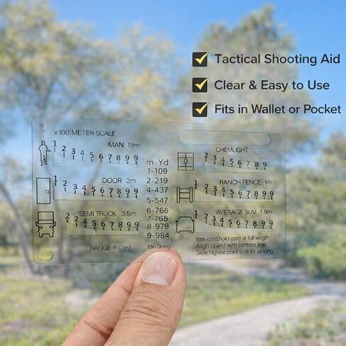 بطاقة Range Finder - أداة قياس المسافة التناظرية Hunt-R، قاعدة منزلقة مرنة بطول 900 متر للصيد والغزلان والأيائل والشاحنات والأشياء، بطاقة نطاق خارجية، مدمجة ومقاومة للماء in Kuwait
