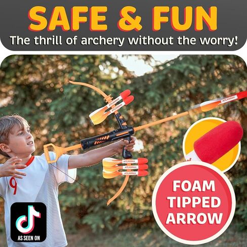 Atlasonix Bow and Arrow - Bow and Arrow for Kids | Outdoor Archery Shooting Toy for Boys and Girls Ages 4-12, Fun Outdoor Games for Boys Age 8-12 Birthday in Saudi Arabia