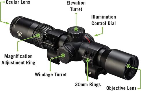 Vortex Optics Crossfire II 2-7x32 مجموعة نطاق القوس والنشاب للمستوى البؤري الثاني - XBR-2 شبكاني، أسود in Kuwait