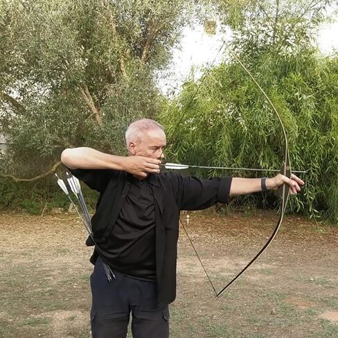 AF Archery Longbow Set, 62" Right Hand Premium Hunting Bow Kit for Archery Enthusiasts, Ergonomic Design All-in-One Longbow in Saudi Arabia
