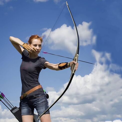 AF Archery Longbow Set, 62" Right Hand Premium Hunting Bow Kit for Archery Enthusiasts, Ergonomic Design All-in-One Longbow in Saudi Arabia