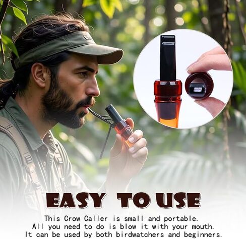 Crow Call Whistle, Crow Caller to Attract Crows, Portable Sound Crow Caller, Decoying Imitation Crow Caller Whistles for Hunting, Hunting Ideal Gift for Outdoor, Professional, Beginners in Kuwait
