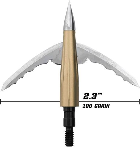 Bowmar Archery Beast Broadheads، أسرع رأس عريض للنشر في العالم، تكنولوجيا حاصلة على براءة اختراع، ميكانيكيات أكثر اختراقًا، بالإضافة إلى نصيحة للتمرين in Kuwait
