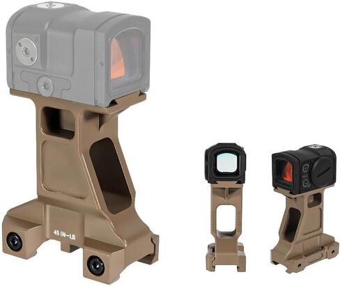 P1 Red Dot Optic Sight ارتفاع قاعدة تثبيت الناهض، متوافقة مع ACRO P1 P2 Footprint Red Dot Compact Reflex Scope، 2.91 بوصة ارتفاع خط الوسط البصري، يناسب سكة Picatinny مقاس 20 مم، أسمر ضارب للصفرة in Kuwait