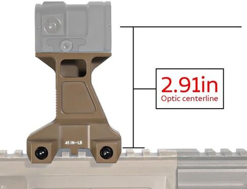P1 Red Dot Optic Sight ارتفاع قاعدة تثبيت الناهض، متوافقة مع ACRO P1 P2 Footprint Red Dot Compact Reflex Scope، 2.91 بوصة ارتفاع خط الوسط البصري، يناسب سكة Picatinny مقاس 20 مم، أسمر ضارب للصفرة in Kuwait